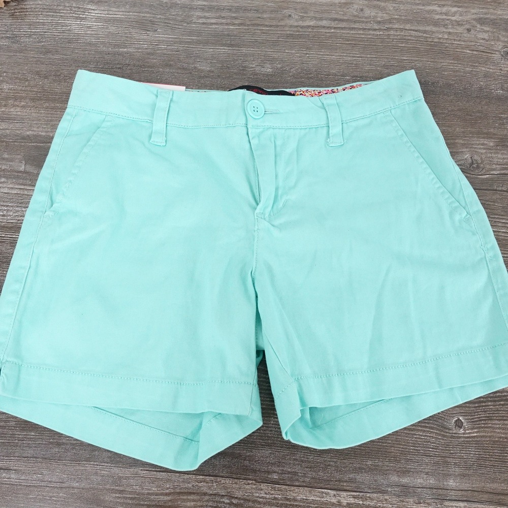 NWT FREESTYLE REVOLUTION TEAL FLAT FRONT CHINO SHORTS WOMENS 3 SHORT NEW!